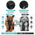 Pet Front Carrier Backpack for Small Dogs, Hands Free Puppy Chest Carrier with Breathable Mesh, Adjustable Straps for Travel - Image 3