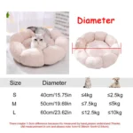 Round Dog Bed Winter Warm Cat Bed Plush Basket for Dog Washable Pet Bed for Small Medium Large Dog Sofa Cat - Image 21