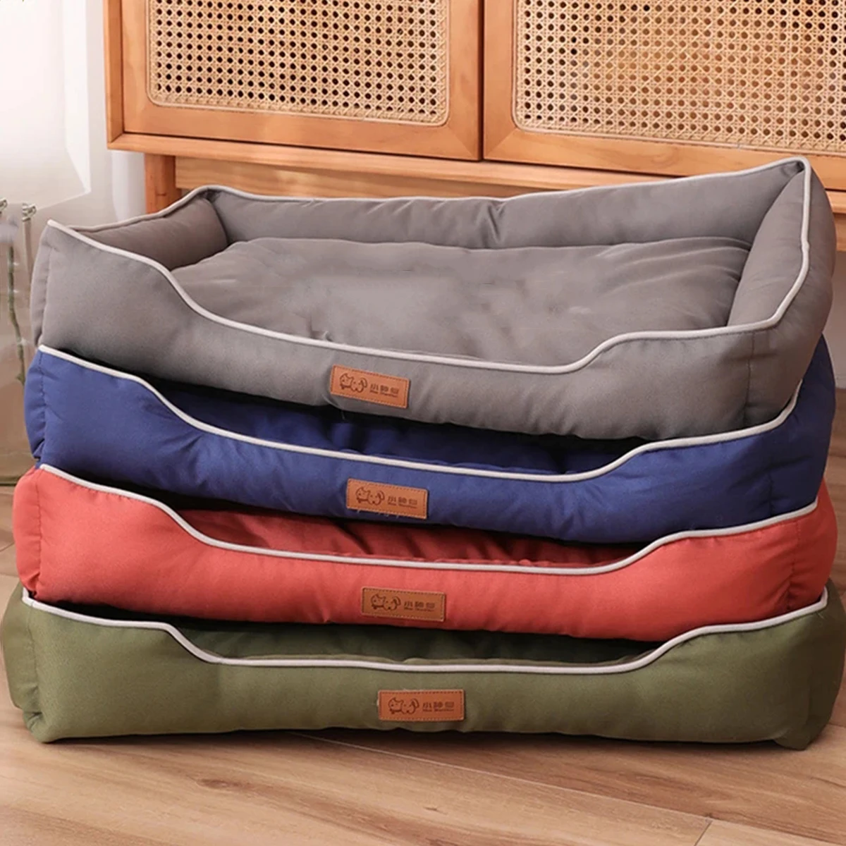 S20c2b5d8750041acbbedbce3178b537bn.webp Waterproof Square Dog Bed for Large Dogs - Image 1