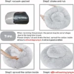 Long-Plush Round Pet Bed for Dogs & Cats - Image 4