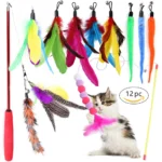 DualPet Kitten Toys Variety Cat Toy Combination Set Cat Toy Funny Cat Stick Sisal Mouse Bell Ball Cat Supplies 20 Piece Set anti - Image 7