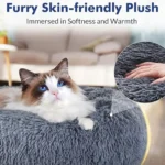 Round Plush Pet Bed for Medium & Large Dogs - Image 3