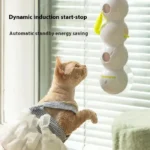 Interactive Cat Toy Intelligent Motion Activated Wack A Worm Post Toy with Tail Automatic Emerging From The Hole Teasing Cat Toy - Image 2