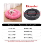 Round Plush Pet Bed for Medium & Large Dogs - Image 16