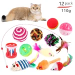 DualPet Kitten Toys Variety Cat Toy Combination Set Cat Toy Funny Cat Stick Sisal Mouse Bell Ball Cat Supplies 20 Piece Set anti - Image 12