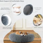Round Plush Pet Bed for Medium & Large Dogs - Image 4