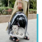 Transparent Space Capsule Pet Backpack Carrier Lightweight Portable Breathable Foldable for Cats Dogs Outdoor Travel Adventure - Image 3