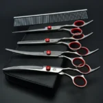 Dog Grooming Scissors Purple Dragon 6" 7" Stainless Pet Beauty Scissors Cutting Scissors Thinning Shears Curved Scissors Z3001 - Image 4