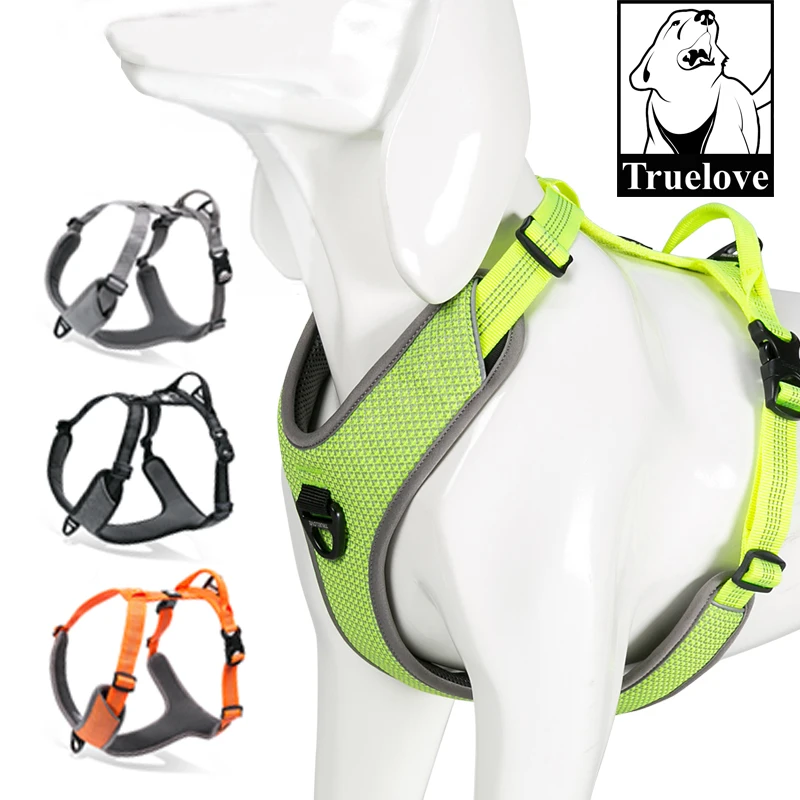 S9ec5aa46794f4d56be529a0bb6079dc3J.webp Truelove Dog Harness Reflective No Pull Small Medium Large Vest Quick Adjustbale Matching Leash Collar Training Running TLH6071 - Image 1