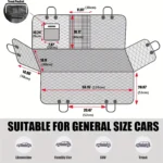 Dog Car Backseat Cover with Mesh Panel - Image 5