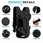 Pet Front Carrier Backpack for Small Dogs, Hands Free Puppy Chest Carrier with Breathable Mesh, Adjustable Straps for Travel - Image 5