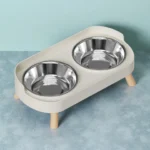 Fashion Pet Food And Water Station Dual Stainless Steel Bowls with Neck Support for Cats And Dogs - Image 13