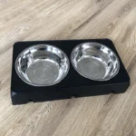 BOOTEELY Elevated Dog Feeder Bowls Adjustable Raised Stand with Double Stainless Steel Food Water Bowls Small Medium Large Dogs - Image 2