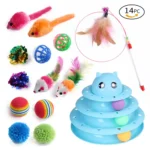 DualPet Kitten Toys Variety Cat Toy Combination Set Cat Toy Funny Cat Stick Sisal Mouse Bell Ball Cat Supplies 20 Piece Set anti - Image 4