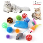 DualPet Kitten Toys Variety Cat Toy Combination Set Cat Toy Funny Cat Stick Sisal Mouse Bell Ball Cat Supplies 20 Piece Set anti - Image 13