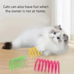 Colourful Cat Spring Toys – Interactive Coil Set - Image 2