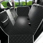Dog car backseat cover with integrated mesh panel