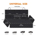 Dog Car Rear Seat Protective Cover Waterproof Dirt Resistant Pet Seat Cover Black Shoulder Strap Hammock Pet Travel Mattress - Image 7