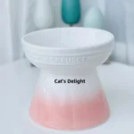 Cool Color Ceramic Pet Bowl High Footed round Mouth Water Bowl Feeding Tray Anti Flip Anti Black Chin for Cats And Dogs - Image 7