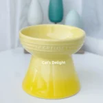 Cool Color Ceramic Pet Bowl High Footed round Mouth Water Bowl Feeding Tray Anti Flip Anti Black Chin for Cats And Dogs - Image 12