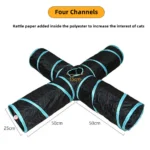 Cat Tunnel Pet Supplies Cat S T Pass Play Tunnel Foldable Cat Tunnel Cat Toy Breathable Drill Barrel for Indoor loud paper - Image 22