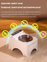 Smart Cat Bowl Pet Feeder Bowl Cat Dog Food Feeder Infrared Sensor Auto Open Cover Smart Feeder Anti-mouse Cat Food Dispenser - Image 2