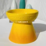 Cool Color Ceramic Pet Bowl High Footed round Mouth Water Bowl Feeding Tray Anti Flip Anti Black Chin for Cats And Dogs - Image 9